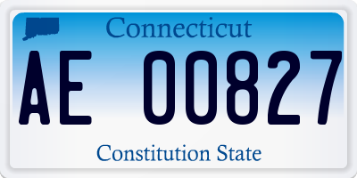 CT license plate AE00827