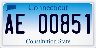 CT license plate AE00851