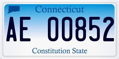 CT license plate AE00852