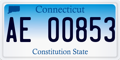 CT license plate AE00853