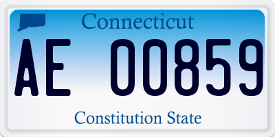 CT license plate AE00859