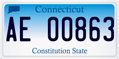CT license plate AE00863