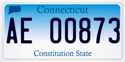 CT license plate AE00873