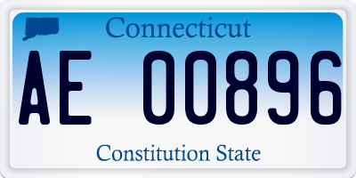 CT license plate AE00896