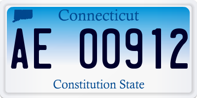 CT license plate AE00912