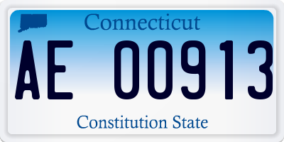 CT license plate AE00913