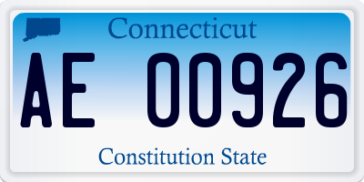 CT license plate AE00926