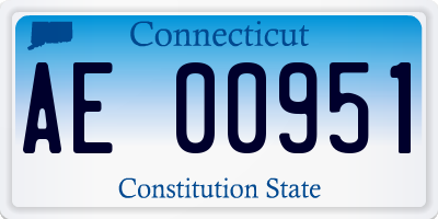 CT license plate AE00951