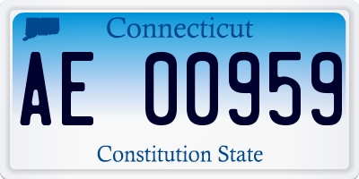 CT license plate AE00959