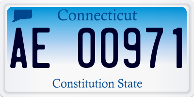 CT license plate AE00971