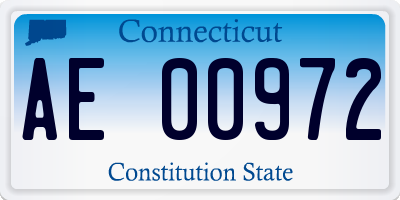 CT license plate AE00972