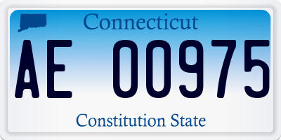CT license plate AE00975
