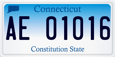 CT license plate AE01016