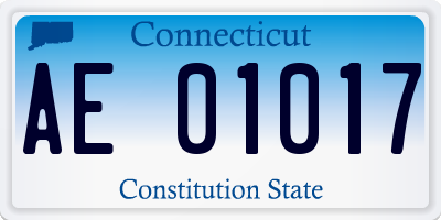 CT license plate AE01017