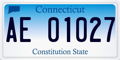 CT license plate AE01027