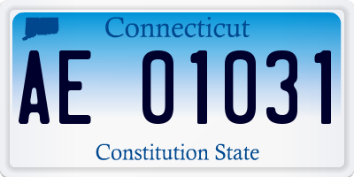 CT license plate AE01031