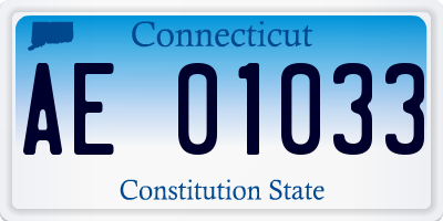 CT license plate AE01033