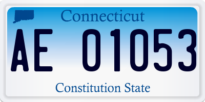 CT license plate AE01053