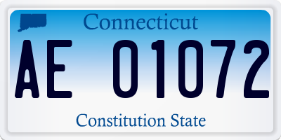 CT license plate AE01072