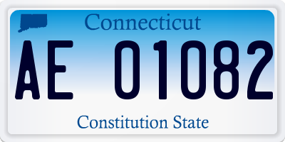 CT license plate AE01082