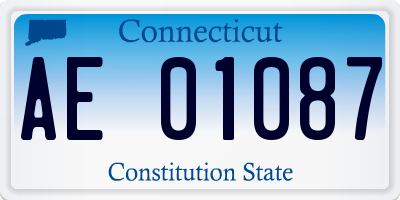 CT license plate AE01087