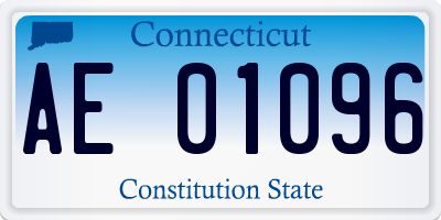 CT license plate AE01096