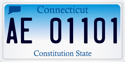 CT license plate AE01101