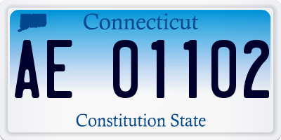 CT license plate AE01102