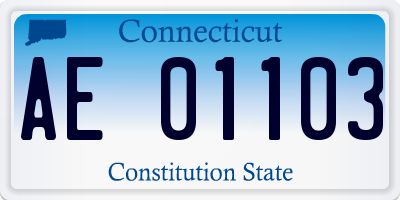 CT license plate AE01103