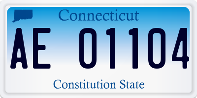 CT license plate AE01104