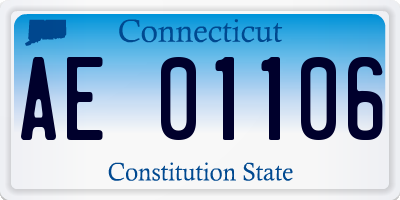 CT license plate AE01106
