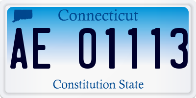 CT license plate AE01113