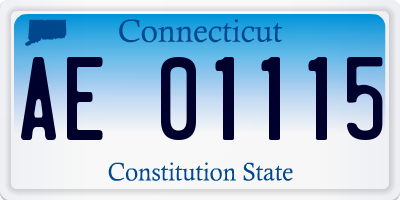 CT license plate AE01115