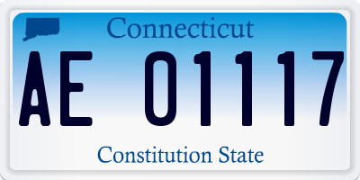 CT license plate AE01117