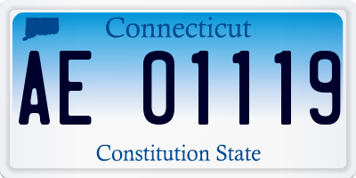 CT license plate AE01119