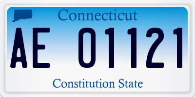 CT license plate AE01121
