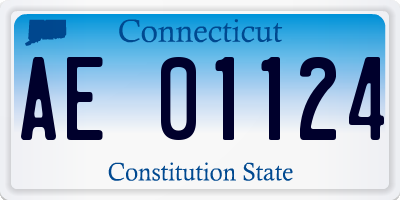 CT license plate AE01124