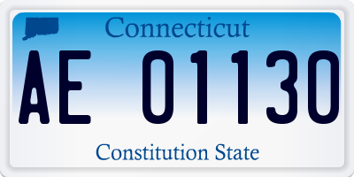 CT license plate AE01130
