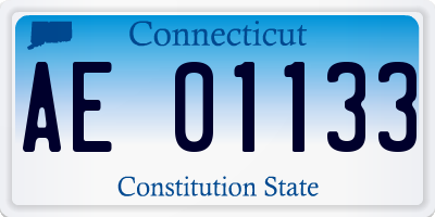 CT license plate AE01133
