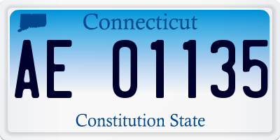 CT license plate AE01135