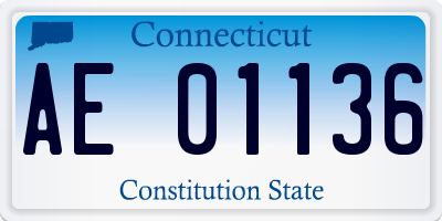 CT license plate AE01136