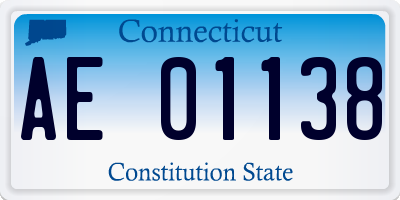 CT license plate AE01138