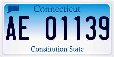 CT license plate AE01139