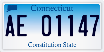 CT license plate AE01147