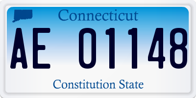 CT license plate AE01148