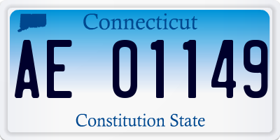 CT license plate AE01149