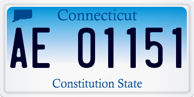 CT license plate AE01151