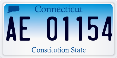 CT license plate AE01154