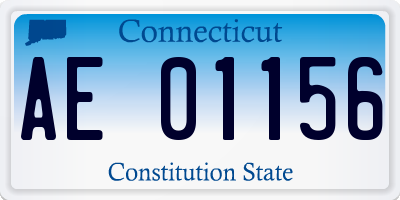 CT license plate AE01156