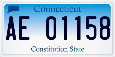 CT license plate AE01158